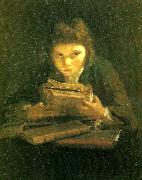 boy reading Sir Joshua Reynolds